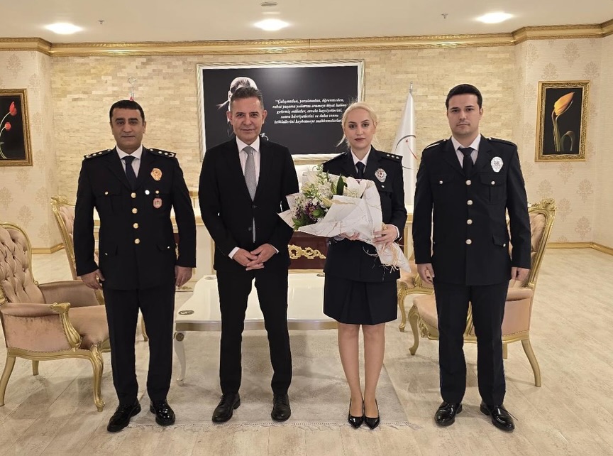 İlçemiz Emniyet Müdürlüğü'nden Türk Polis Teşkilatı’nın 180. Kuruluş Yılı Dolayısıyla Kaymakam ÖZÇAKICI’yı Ziyaret Ettiler.